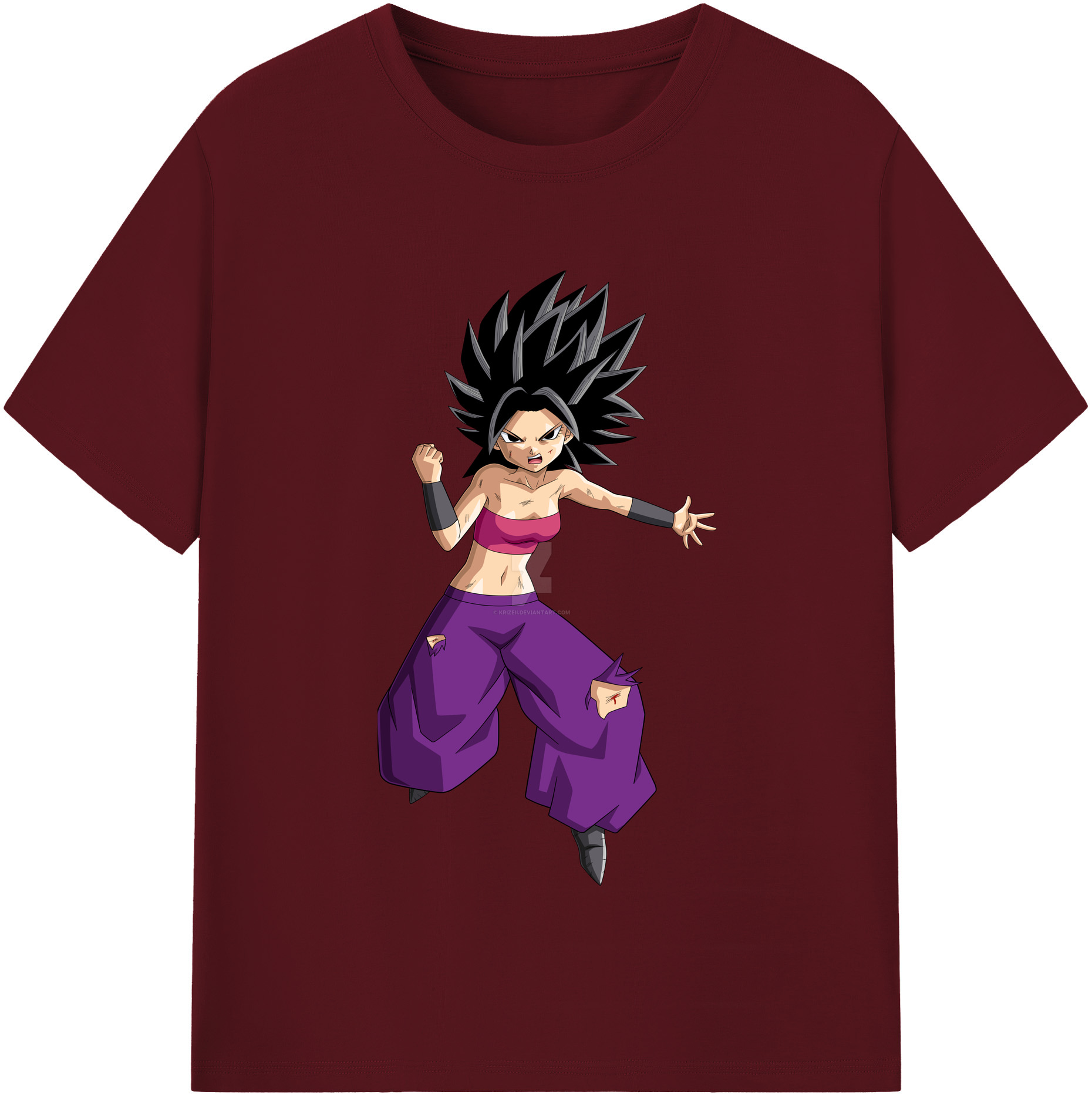 （画像用） ドラゴンボール カリフラ DRAGON BALL Caulifla 綿100％半袖Tシャツ（フロントプリント）